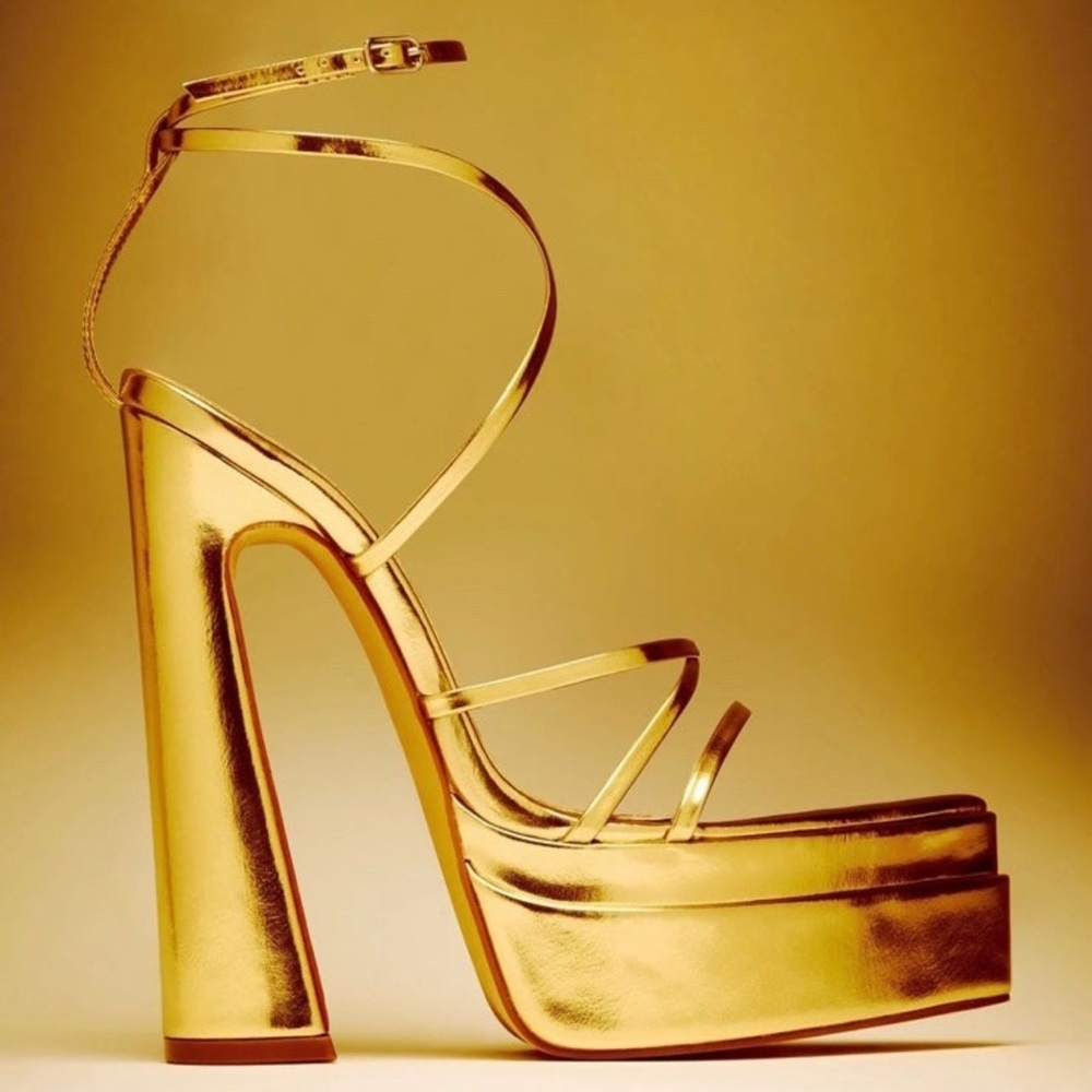 NEW Gold platform heels